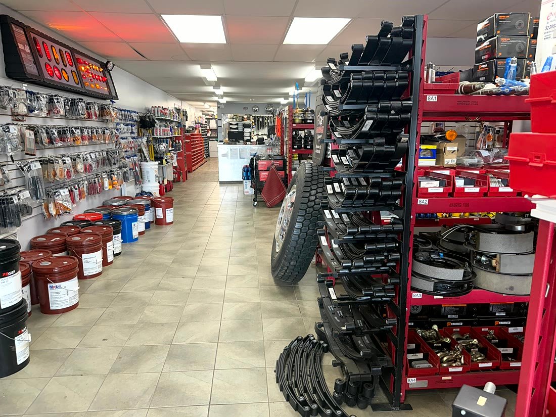 Leaf springs, brake shoes and tire in stock